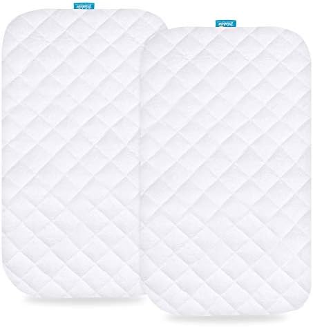 Biloban Waterproof Bassinet Mattress Pad Cover 2 Pack 1