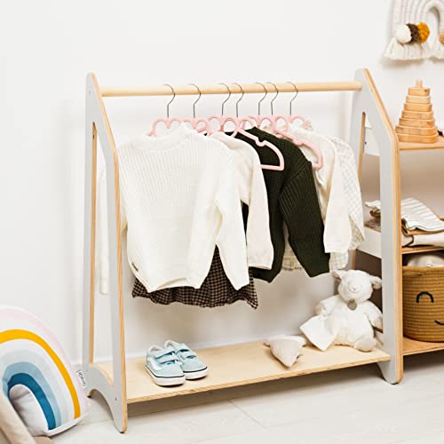 Montessori Wooden Clothing Rack for Toddler Room