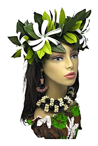 Handmade Tropical Tiare Maile Headpiece Hawaiian Haku