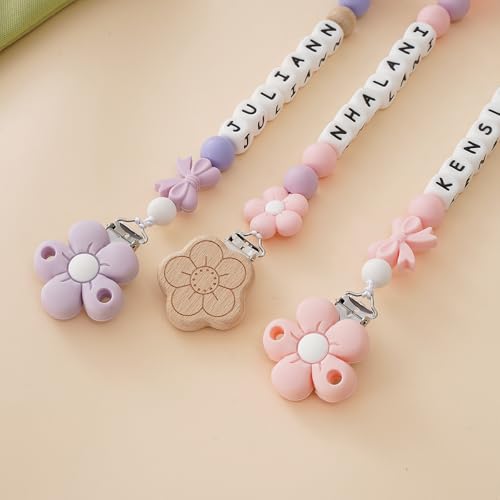 Personalized Baby Pacifier Clip with Name