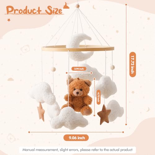 Cute Animal Cloud Crib Mobile - Gender Neutral