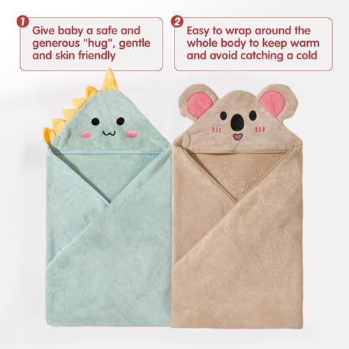 TMIELYBS 4Pack Hooded Baby Towels with Hood