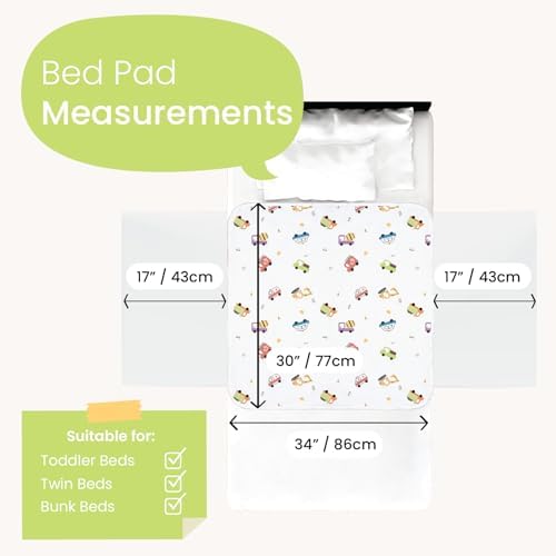 Tuckable Potty Training Pee Pads for Kids Toddlers Twin Beds