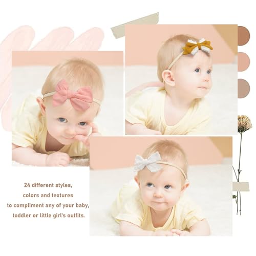doboi 24PCS Baby Girl Headbands with Bows
