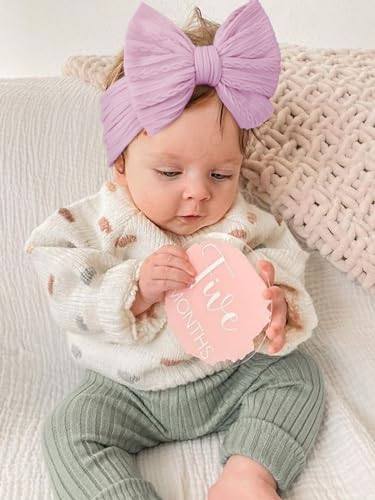 AQOKKA Baby Bows Headbands with Big Bows for Newborn Toddler