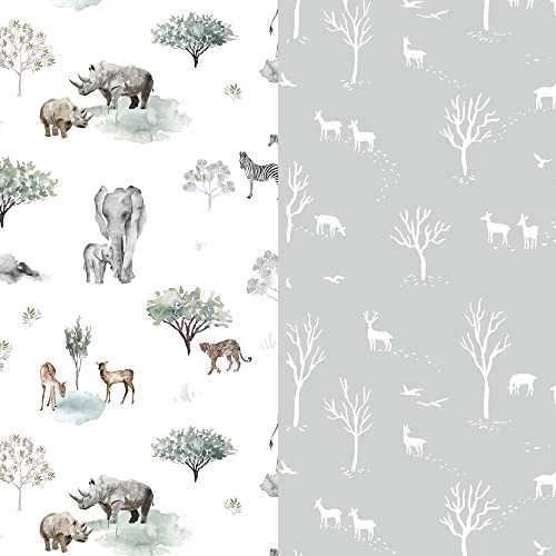 GRSSDER Stretch Fitted Bassinet Sheet Set 2 Pack