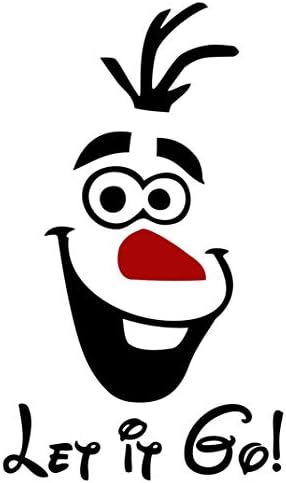 Olaf Let It Go Vinyl Sticker for Toilet Seat