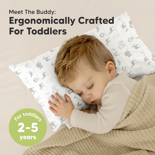 KeaBabies Toddler Pillow - 10x18 Organic Cotton Soft Breathable Machine Washable 2-5 Years