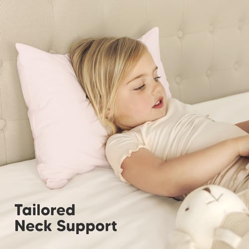 KeaBabies Toddler Pillow 2-Pack Mist Pink