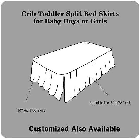 Crib Bed Skirt Dust Ruffle 100 Natural Cotton 14 Drop