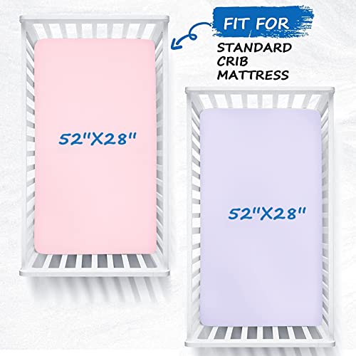 Coldwind Crib Sheets Girl 2 Pack Pink Violet