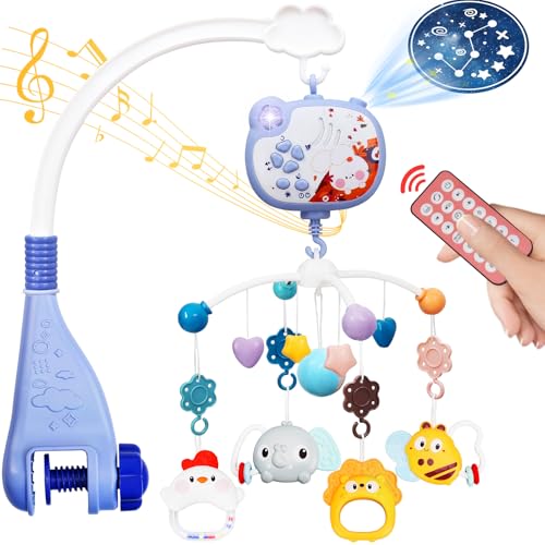 HCFJEH Baby Mobile with Music Lights and Rotation