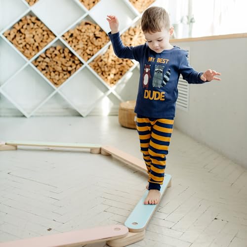 Handmade Wooden Balance Beam for Kids