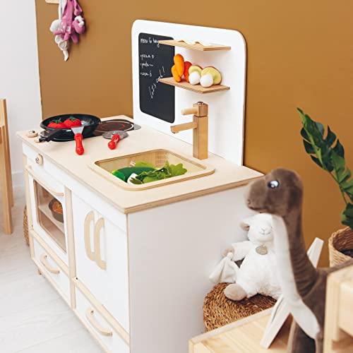 Kids Pretend Play Kitchen Montessori Toddler Furniture