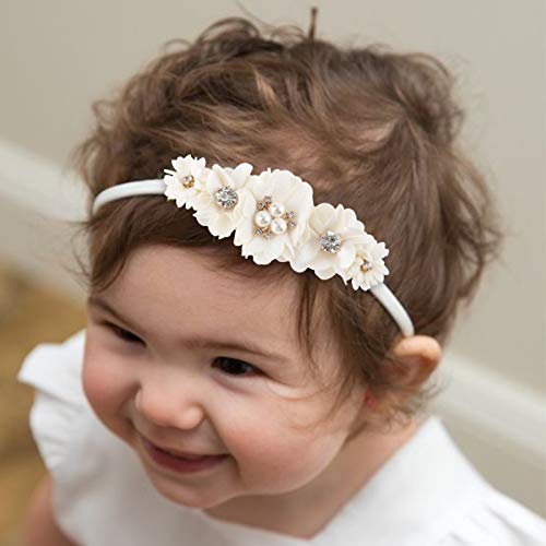 Cherrboll 3PCS Baby Girl Headbands with Flowers