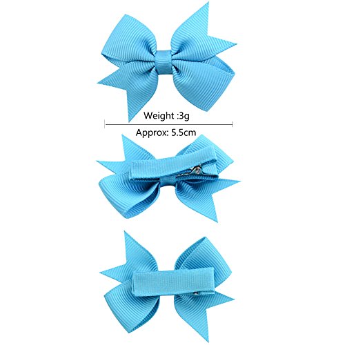 50PCS 2-Inch Baby Hair Clips with Grosgrain Bows