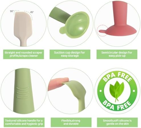 MAIKKB 3 Pack Diaper Cream Spatula with Suction Base