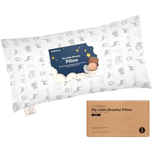 KeaBabies Toddler Pillow - 10x18 Organic Cotton Soft Breathable Machine Washable 2-5 Years