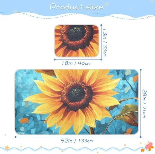 Blue Sunflower Cooling Baby Mattress Pad 28x52 1