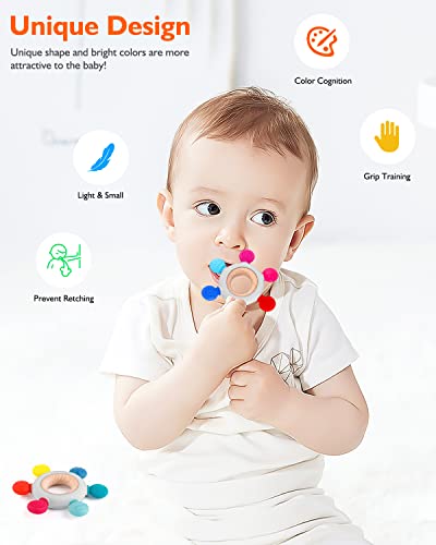 Akolik Teething Ring for Babies BPA Free Silicone Teethers