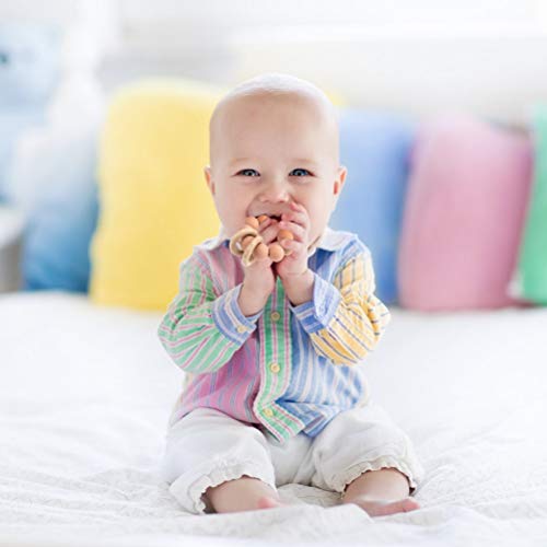 TOPGOMES Silicone Baby Teether BPA Free Muted 1