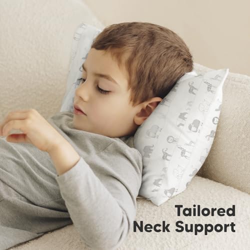 KeaBabies Toddler Pillow - 10x18 Organic Cotton Soft Breathable Machine Washable 2-5 Years
