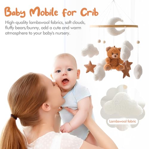 Cute Animal Cloud Crib Mobile - Gender Neutral