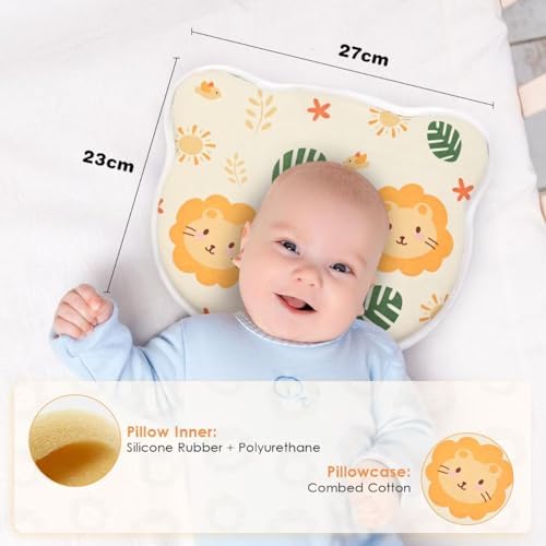 Eureka Baby Memory Foam Head Shaping Pillow for Infants Pink