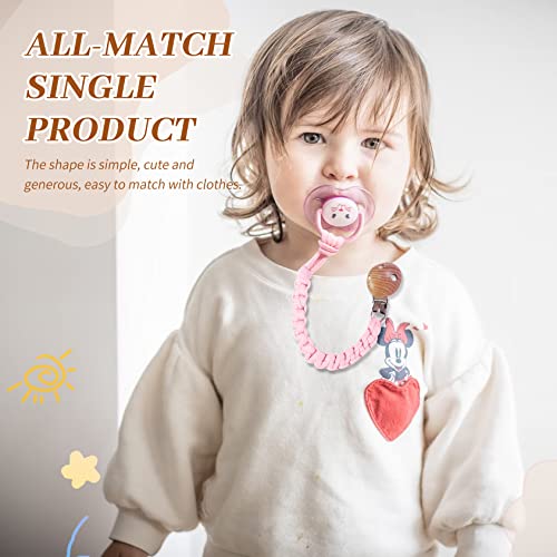 Maveek Braided Pacifier Clips 3 Pack Neutral Colors