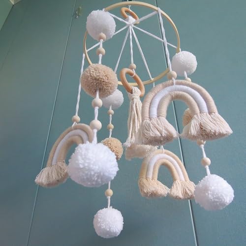Goukurlsma Neutral Boho Rainbow Baby Mobile