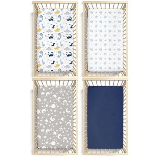 Plushii Crib Sheets for Baby Boys 4 Pack 1