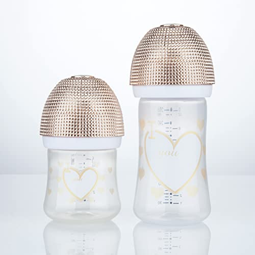 MIYOCAR 3pcs Bling Baby Pacifier Set with Name