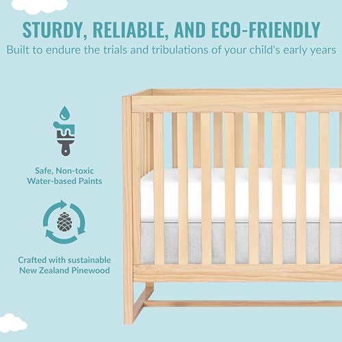 Dream On Me Milo 5-in-1 Convertible Crib with Changing Table