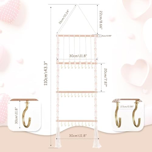 VISATOR Headband and Bow Organizer for Baby Girls