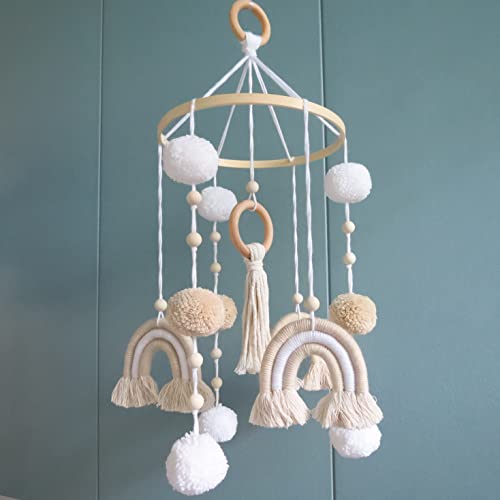Goukurlsma Neutral Boho Rainbow Baby Mobile