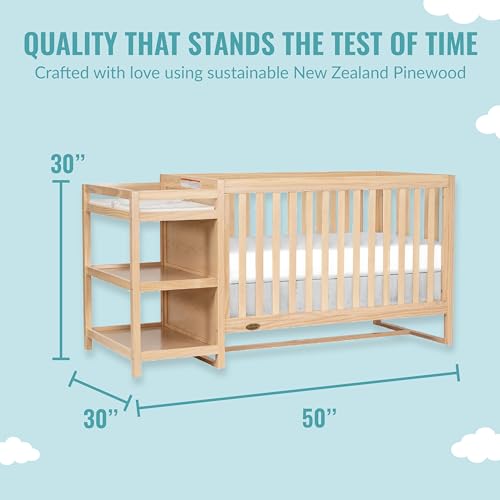 Dream On Me Milo 5-in-1 Convertible Crib with Changing Table