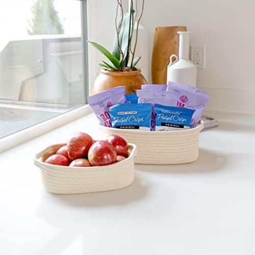 NaturalCozy 5-Piece Rectangle Storage Basket Set