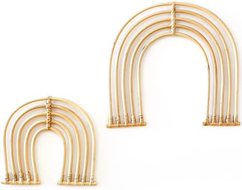 Rattan Rainbow Wall Decor Set of 2 - Handmade 1