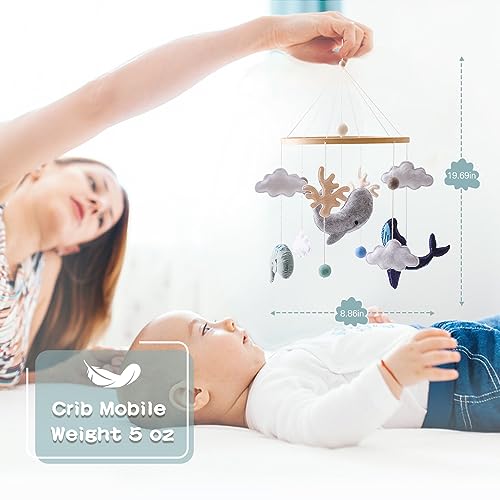 EERKEOD Ocean Whale Crib Mobile Decor