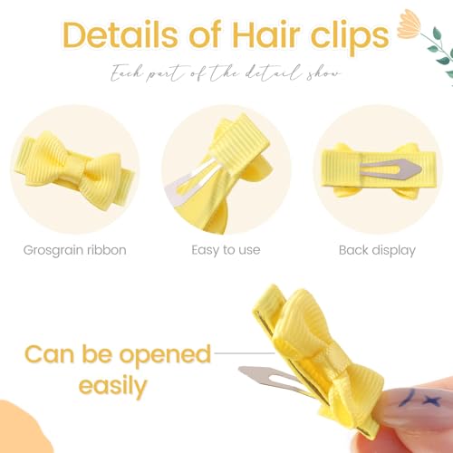 Yoyokid 50PCS Baby Girls Hair Clips with Grosgrain Ribbon