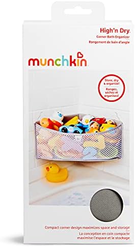 Munchkin High n Dry Corner Bath Toy Organizer - Grey