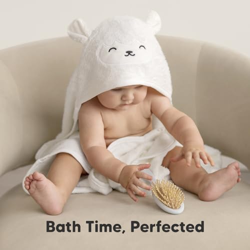 KeaBabies Hooded Baby Towel - Bamboo Viscose 35x35 Soft Absorbent