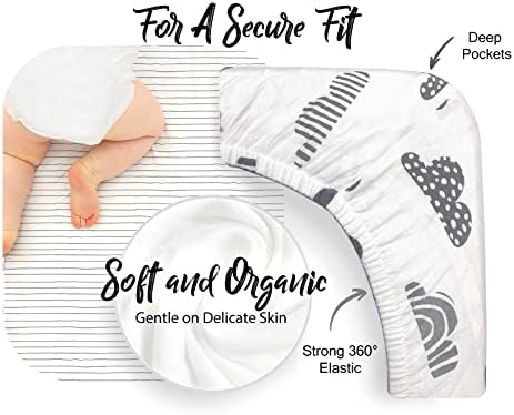 Cambria Baby Organic Cotton Bassinet Sheets 2 Pack