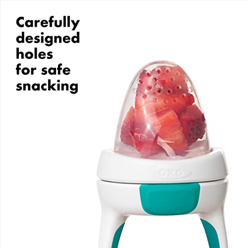 OXO Tot Silicone Self-Feeder 2 Pack Teal Navy