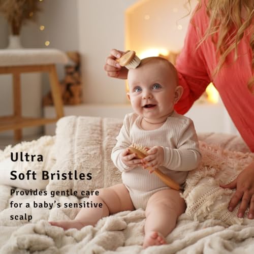 FUNFUSHKA Baby Hair Brush Set for Newborns Toddlers