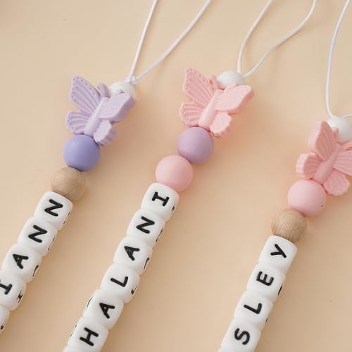 Personalized Baby Pacifier Clip with Name