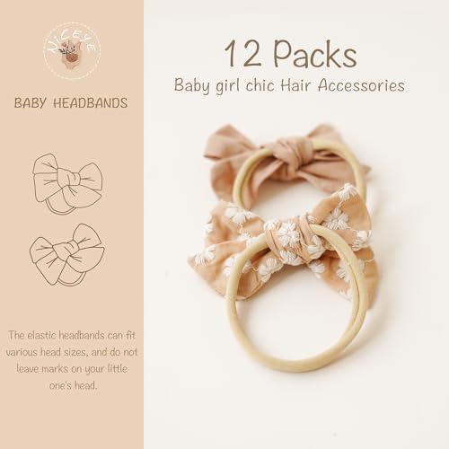 Niceye Baby Girl Bow Headband Set 1