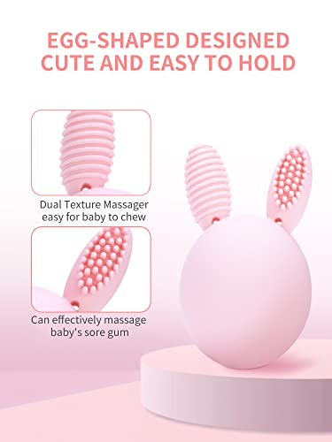 Bunny Eggy Teether Pink Safety Toy for Babies