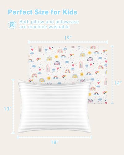 Babebay Toddler Pillow 13x18 with Cotton Cover