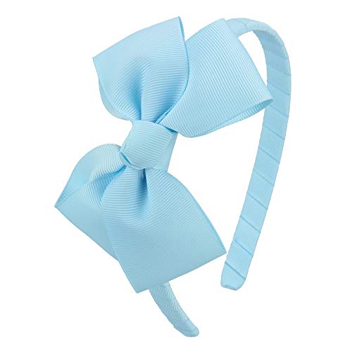 7Rainbows Cute Light Blue Bow Headband for Girls